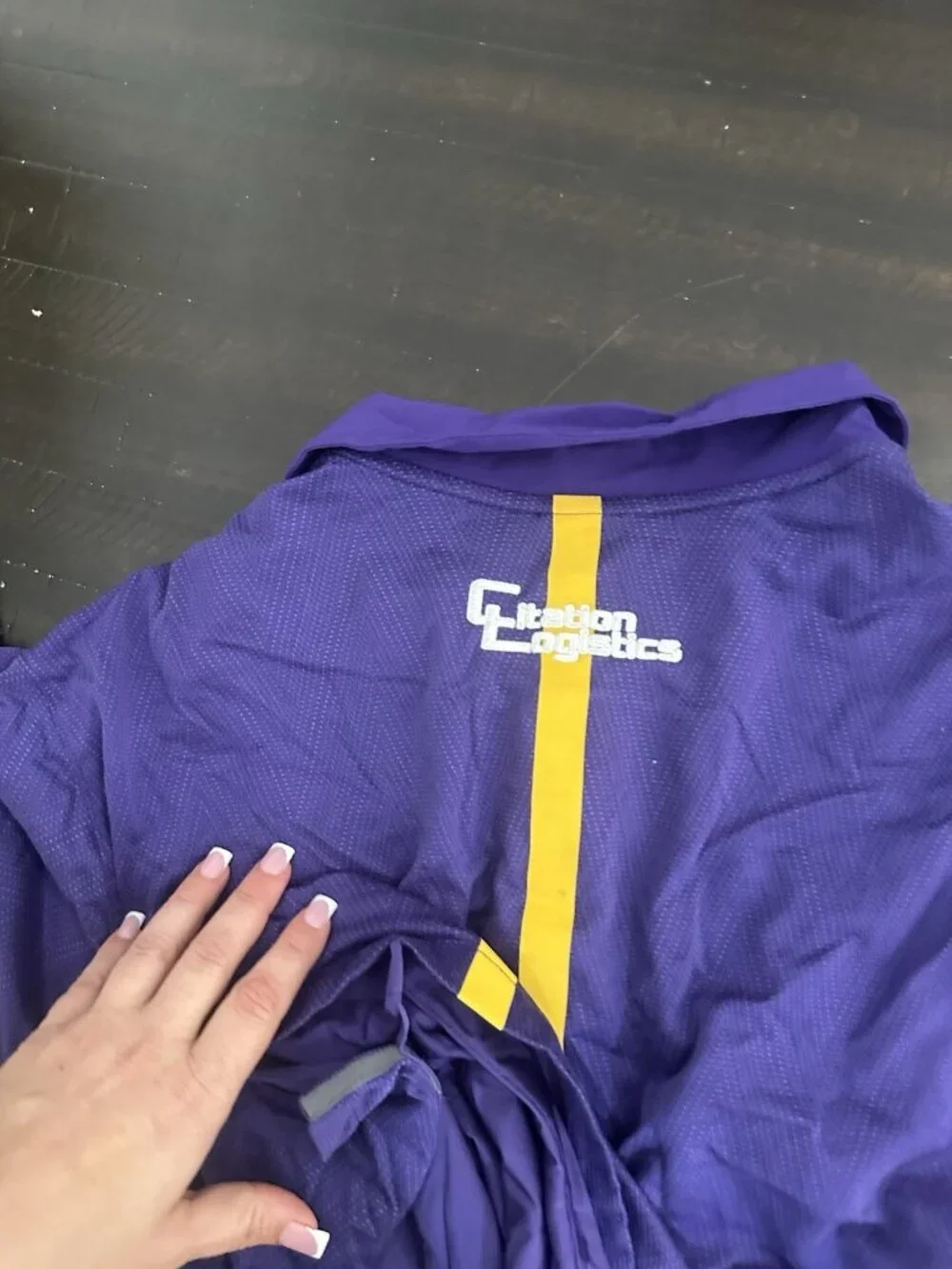 Nike LSU Tigers Dri-FIT Purple and Yellow Polo Shirt Men's Xl